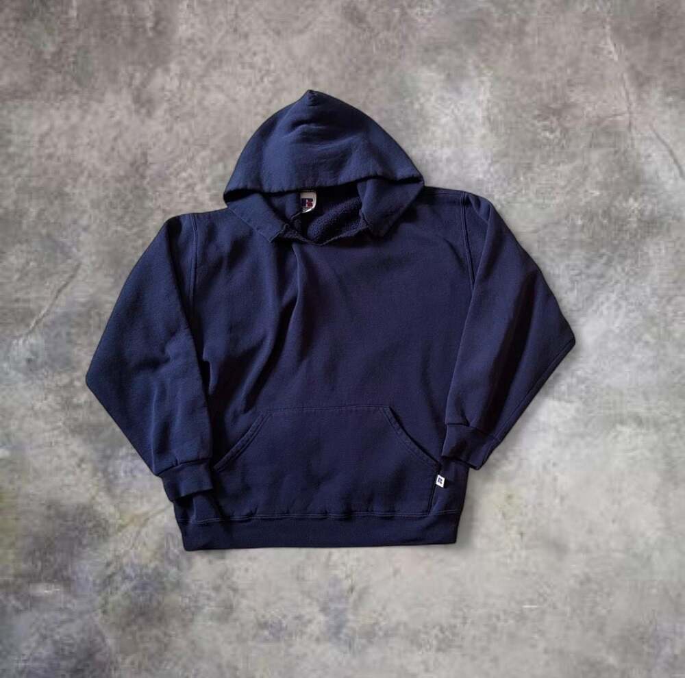 Vintage Russell Athletic Navy Blue Pullover Hoodie